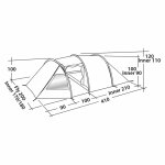 Easy camp tente tunnel spirit 300 3 places gris acier et bleu