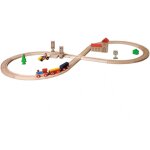 Eichhorn ensemble de train jouet 35 pcs 290 cm bois