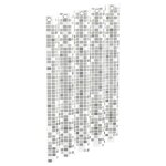 Eisl rideau de douche avec mosaque gris 200x180x0, 2 cm