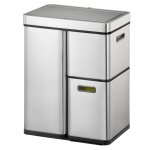 Eko poubelle  capteur mirage plus 1x30 l + 2x15 l argent mat