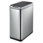 Eko poubelle  capteur phantom 2x20 l argent mat