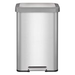 Eko poubelle à pédale cozy 45 l argenté mat Eko poubelle à pédale cozy 45 l argenté mat