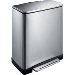 Eko poubelle à pédale e - cube 28 l + 18 l argenté mat Eko poubelle à pédale e - cube 28 l + 18 l argenté mat