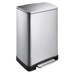 Eko poubelle à pédale e - cube 40 l argenté mat Eko poubelle à pédale e - cube 40 l argenté mat