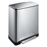 Eko poubelle  pdale e - cube 50 l argent mat