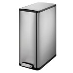 Eko poubelle à pédale ecoslim 2x20 l argenté mat Eko poubelle à pédale ecoslim 2x20 l argenté mat