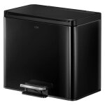 Eko poubelle  pdale essential 2x15 l noir
