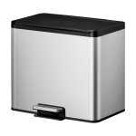 Eko poubelle à pédale essential 3x9 l argenté mat Eko poubelle à pédale essential 3x9 l argenté mat