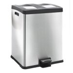 Eko poubelle  pdale rejoice 2x30 l argent mat