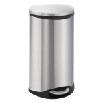 Eko poubelle  pdale shell 30 l argent mat