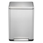 Eko poubelle  pdale x - cube 2x20 l argent mat