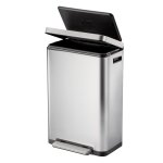 Eko poubelle  pdale x - cube 30 l argent mat