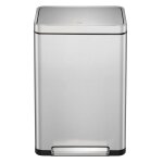 Eko poubelle à pédale x - cube 45 l argenté mat Eko poubelle à pédale x - cube 45 l argenté mat