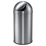 Eko poubelle pushcan 40 l argent mat