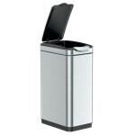 Eko poubelle tactile tina 30 l argent mat