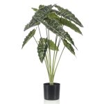 Emerald alocasia artificiel en pot 80 cm