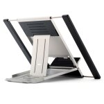 Ergoline support d'ordinateur portable 25x18x1 cm argenté et noir Ergoline support d'ordinateur portable 25x18x1 cm argenté et noir