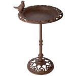 Esschert design baignoire pour oiseaux 22, 5 x 22, 5 x 38, 5 cm