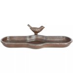 Esschert design baignoire pour oiseaux fonte marron br25