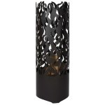 Esschert design baril � feu flames acier au carbone noir ff408