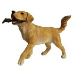 Esschert design statuette de labrador avec bton 62, 6x23, 7x40 cm