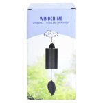 Esschert design tube de carillon olien noir