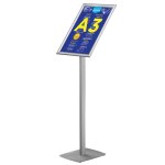 Europel support informatif avec cadre clips a3 25 mm aluminium