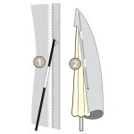Eurotrail housse de parasol 135x35 cm gris