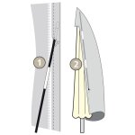 Eurotrail housse de parasol 260x60 cm gris