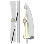 Eurotrail housse de parasol 280x90 cm gris
