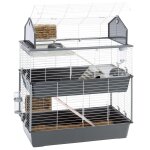 Ferplast clapier barn 100 double 95x57x121 cm gris