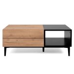 Finori table basse nola 55a chne artisanal et noir