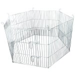 Flamingo aire de jeu pour lapins 6 pcs 120x60 cm argent