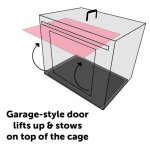 Flamingo cage en fil m�tallique avec porte coulissante 62x45x49, 5 cm