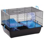 Flamingo cage pour hamsters jaro 2 50, 5x33x32, 5 cm noir et bleu