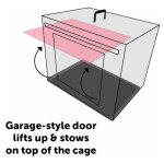 Flamingo cage m�tallique avec porte coulissante 108x71, 5x76 cm noir