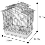 Flamingo cage à oiseaux numfor noir 52x30x61 cm Flamingo cage à oiseaux numfor noir 52x30x61 cm