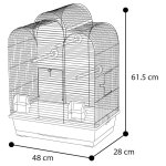 Flamingo cage à perruches dara 48x28x61, 5 cm blanc Flamingo cage à perruches dara 48x28x61, 5 cm blanc