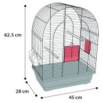 Flamingo cage à perruches klara 2 45x28x62, 5 cm noir Flamingo cage à perruches klara 2 45x28x62, 5 cm noir