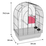 Flamingo cage à perruches klara 3 54x34x74, 5 cm blanc Flamingo cage à perruches klara 3 54x34x74, 5 cm blanc