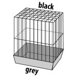 Flamingo cage à perruches marja 54x34x75 cm noir Flamingo cage à perruches marja 54x34x75 cm noir