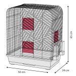Flamingo cage  perruches mona 50x34x65 cm cuivre