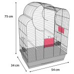 Flamingo cage à perruches wammer 1 54x34x75 cm noir Flamingo cage à perruches wammer 1 54x34x75 cm noir