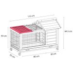 Flamingo clapier honey rustic 115x55x64, 5 cm gris