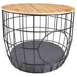 Flamingo panier � chat m�tallique filum noir 50x50x41 cm