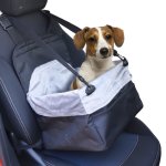 Flamingo panier de voiture pour chiens ula gris 41x36x25 cm