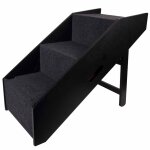 Flamingo rampe et escalier pour animaux noir 62 x 36 x 51 cm 515222 Flamingo rampe et escalier pour animaux noir 62 x 36 x 51 cm 515222