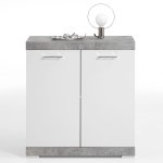 Fmd armoire avec 2 portes 80 x 34, 9 x 89, 9 cm blanc et bton