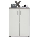 Fmd armoire avec 2 portes blanc et gris