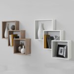 Fmd tagre murale avec 3 compartiments blanc